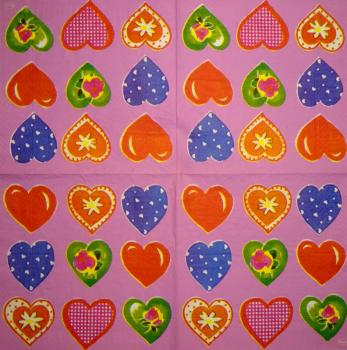 118 Heart / Hearts - 4-ply - Handkerchief
